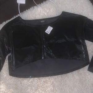 Leather crop top